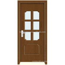 Puerta del MDF con vidrio JKD M646 PVC puerta de dormitorio y baño de diseño